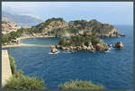 Die Isola Bella liegt in einer Bucht von Taormina.