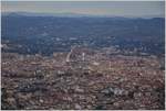 Blick auf Florenz , aufgenommen vom 300 Meter höher gelegenem Städtchen Fiesole.