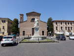 Certaldo, Pfarrkirche San Tommaso, erbaut bis 1885, neoromanischen Stil (17.06.2019)