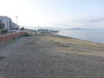 Follonica, menschenleerer Strand an der Viale Giosue Carducci (23.05.2022)