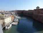 Livorno, Fortezza Vecchia, Festung in der Nhe des alten Medici-Hafens, erbaut von 1521 bis 1534 (18.06.2019)