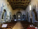 Volterra, Innenraum der San Francesco Kirche, Altarbilder von Giovanni Battista Naldini und Giovanni Balducci (18.06.2019)