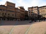 Die Gebude von Siena wurden meist aus rotem Backstein erbaut.