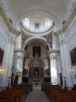 Siena, barocker Innenraum der Stiftskirche Santa Maria in Provenzano, Hauptaltar von Flaminio del Turco (17.06.2019)