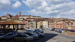 Siena, historische Huser an der Piazza del Mercato (17.06.2019)