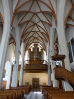 Bozen, Orgelempore in der Franziskanerkirche, erbaut von  Johann Pirchner jun.