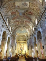 Riva del Garda, Innenraum der Kirche Santa Maria Assunta, barock erbaut 1728 (07.10.2016)