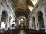Sacco, barocker Innenraum der Pfarrkirche St.