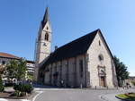 Cles, Pfarrkirche Santa Maria Assunta, erbaut von 1512 bis 1522 (15.09.2019)