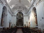 Borgo Valsugana, barocker Innenraum der Pfarrkirche St.