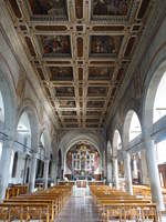 Lentiai, Kassettendecke mit Themen aus dem Marienleben im Innenraum der Pfarrkirche St.