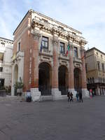 Vicenza, Loggia del Capitaniato, Piazza dei Signori, erbaut von 1570 bis 1571 als Residenz des venezianischen Befehlshabers (28.10.2017)
