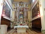 Marostica, barocker Hochaltar in der Pfarrkirche Santa Maria Assunta (17.09.2019)