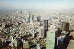 Tokio, Ausblick von der Aussichtsplattform vom Rathaus (27.11.2001)
