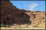 Das im ersten Jahrhundert errichtete rmische Theater von Petra wurde wie die Fassaden in den Fels gemeielt.