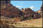 Das einstige Stadtzentrum von Petra mit dem Haupttempel Qasr al-Bint.