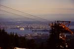 Blick auf den Hafen von Vancouver im Mai 1986.