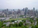 Montreal, Aussicht auf Downtown vom Berg Mont Royal (13.06.2005)