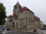 Krizevci, kroatische Halle, monumentales Gebude erbaut von 1908 bis 1914 durch den Architekten Stjepan Podhorski, heute Musikschule und Bibliothek (03.05.2017)