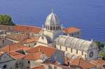 Blick auf die Innenstadt und Kathedrale in ibenik.