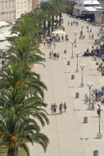 Palmenpromenade im kroatischen Trogir.