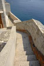 Treppen auf der Stadtmauer von Dubrovnik.