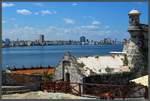 Blick von der Festung Castillo de los Tres Reyes del Morro auf Havanna.