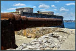 Rostige Geschtze auf der Festung Castillo de los Tres Reyes del Morro in Havanna.