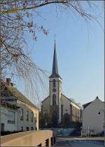 Die Pfarrkirche von Bissen fotografiert am 11.01.09.