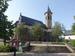 Wilwerdange, Pfarrkirche Saint-Lambert im Geidgerweeg (19.06.2022)