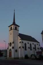 Die Kirche von Kehmen (Luxemburg) fotografiert am 13.01.08 gegen 17.15 Uhr.