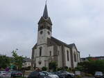 Leudelange, Pfarrkirche Saint-Corneille in der Rue Eich (20.06.2022)