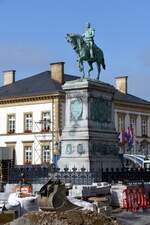 LUXEMBOURG, 20.06.2023, Reiterstandbild von Groherzog Guillaume II auf dem gleichnamigen Platz