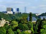 Luxemburg, das Rham-Plateau, das Europazentrum Kirchberg im Hintergrund.