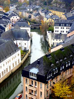 Luxemburg, Unterstadt Grund, Brcke ber die Alzette, 24.11.2017