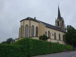 Steinsel, neugotische Pfarrkirche Saint-Pierre, erbaut 1854 (20.06.2022)