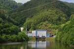 Pumpstation am unteren Staubecken zwischen Bivels und Vianden, die das Wasser hoch zum Staubecken am Mont ST.