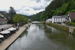 Blick von der Brcke in Vianden, ber die Our in Sdlicher Richtung.