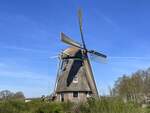 Windmhle auf De Zandplatte bei Ruinen in der niederlndischen Provinz Drenthe.