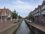 Franeker, Kanal entland der Academiestraat in der Altstadt (26.07.2017)