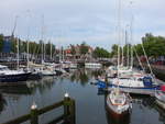 Harlingen, Aussicht auf den Noorderhaven in der Altstadt (26.07.2017)