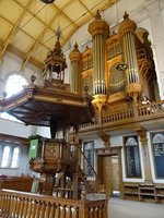 Apeldoorn, Kanzel und Orgel in der Grote Kerk (20.08.2016)