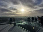 Das Foto wurde von der Aussichtsplattform auf dem Dach des Kulturzentrums Forum in Groningen aufgenommen.