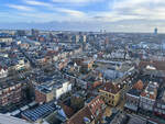 Blick von der Plattform auf dem Dach des Kulturzentrums Forum in Groningen.