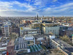 Blick von den Martinitoren ber das Zentrum von Groningen in westlicher Richtung.