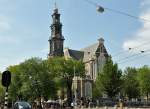 Amsterdam - die  Westerkerk  am Westermarkt - 23.07.2013