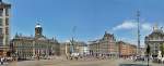 Amsterdam -  Dam Square  mit dem kniglichen Palast und der  Neuen Kirche  - 23.07.2013