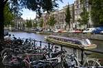 Kanalrundfahrt auf dem Keizersgracht in Amsterdam.