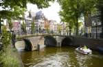 Leidsegracht mit der Herengracht-Bru in Amsterdam.