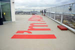 Ganz oben auf A'dam Lookout in Amsterdam.